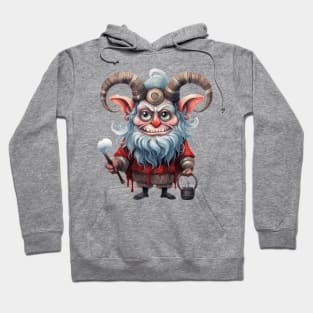 Krampus Watercolor Painting Hoodie